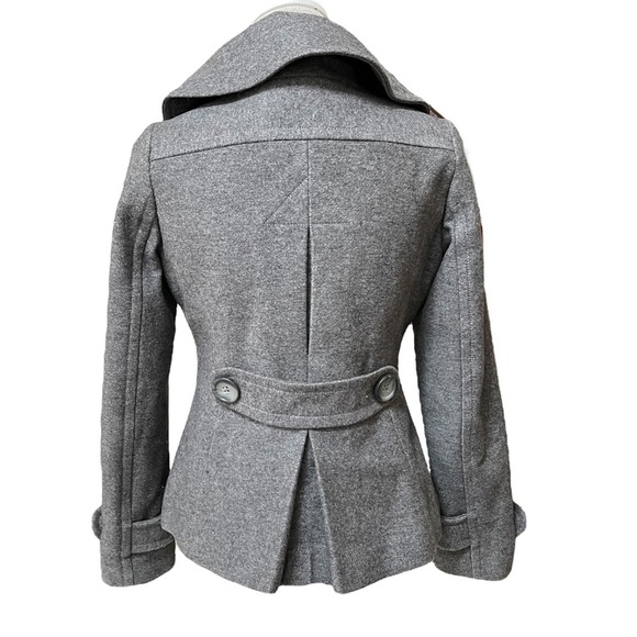 Banana Republic Gray Wool Short Double-breasted/ Peacoat Winter Jacket Size: S - Picture 4 of 13